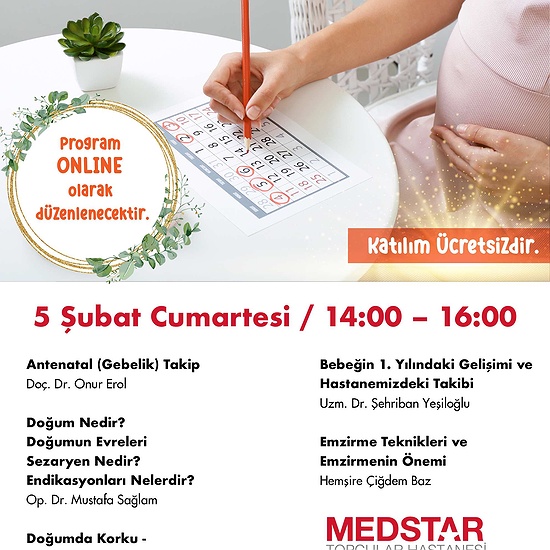 Medstar Topçular Hastanesi Doğuma Hazırlık Kursu
